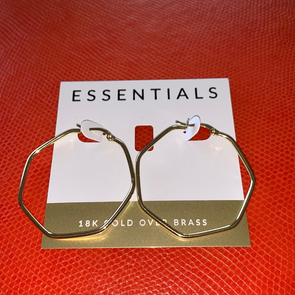 18K Gold Over Brass Earrings